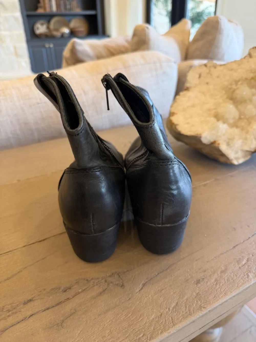 Born Riven Stitched Quality Black Leather Western Cowboy Boots Rodeo Booties 8
